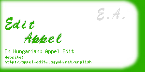 edit appel business card